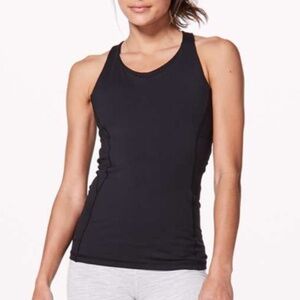 Lululemon Stash N Run Tank  Sz 6 Medium Support For B/C Cup Black